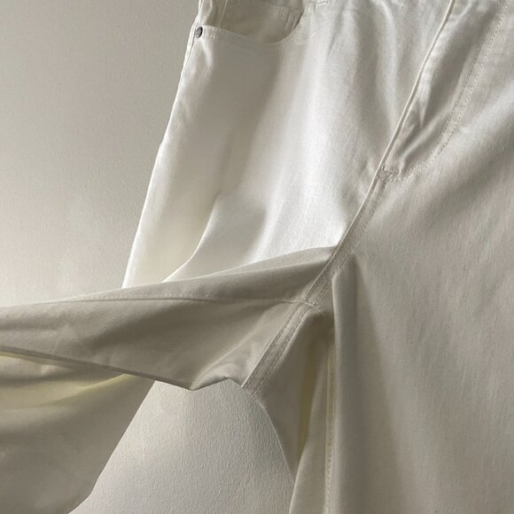 NWT Michel Studio Collection White Cotton Blend Skinny Leg Pants - Picture 7 of 14